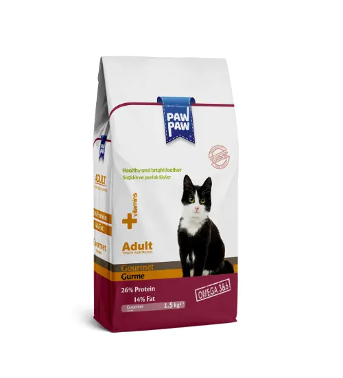 Paw Paw Adult Cat Food Gourmet 1.5kg